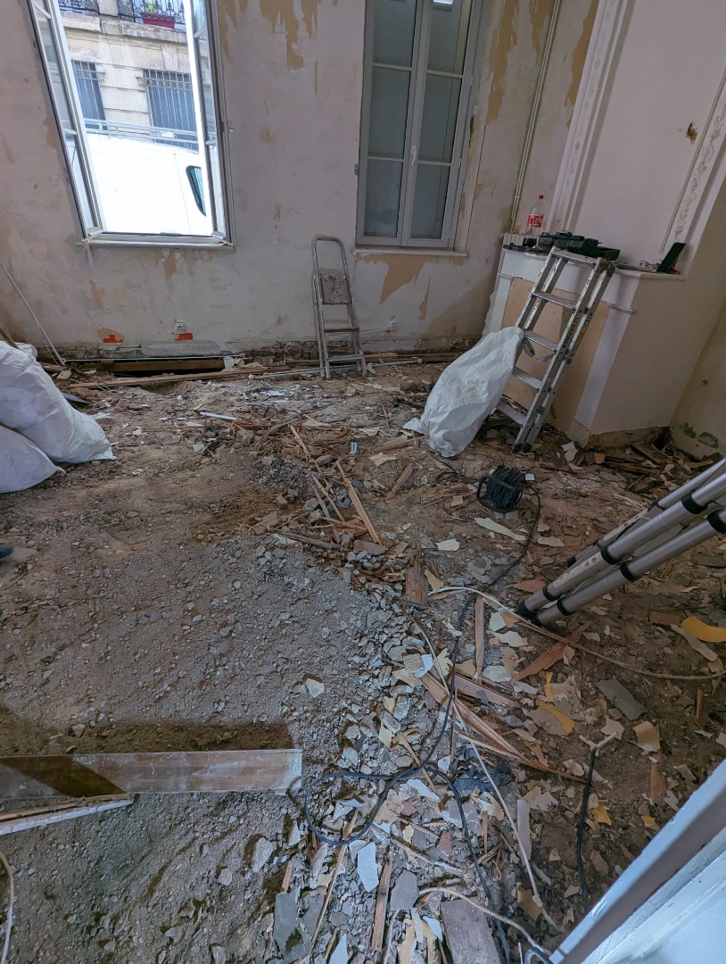 Chantier de rénovation en cours